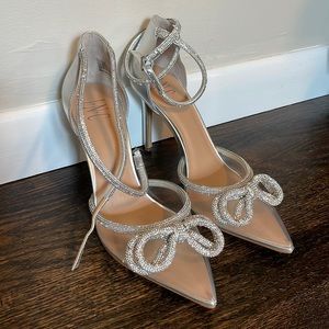 I.N.C. Lidani silver sparkly heels size 9 NWOT